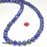 Natural Lapis Lazuli Faceted Round Beads 5mm 6mm DIY Bracelet Necklace