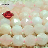 Natural Morganite Pink Diamond Faceted Round Beads 6mm 8mm DIY Jewelry