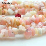 Mamiam Natural Pink Opal Faceted Gravel Charm Beads 5-9mm Loose Stone