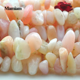 Mamiam Natural Pink Opal Faceted Gravel Charm Beads 5-9mm Loose Stone