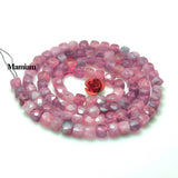 Pink Tourmaline Faceted Square Stone Round Beads