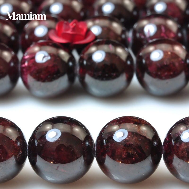 Mamiam Red Garnet Stone Beads for Jewelry Making