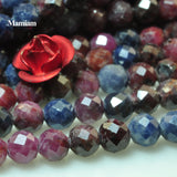 Natural Ruby Sapphire Round Stone 3.8mm Beads DIY Jewelry