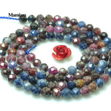 Natural Ruby Sapphire Round Stone 3.8mm Beads DIY Jewelry