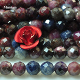 Natural Ruby Sapphire Round Stone 3.8mm Beads DIY Jewelry