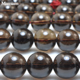 Mamiam Natural Smoky Quartz Beads 6-10mm Round Gemstone Diy Jewelry Making