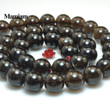 Mamiam Natural Smoky Quartz Beads 6-10mm Round Gemstone Diy Jewelry Making