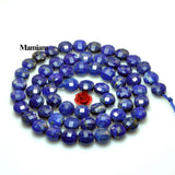 Mamiam Lapis Lazuli Faceted Coin Charm Beads 4mm 6mm