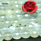 Moonstone Faceted Coin Stone 4mm Beads DIY Jewelry Making