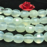 Moonstone Faceted Coin Stone 4mm Beads DIY Jewelry Making