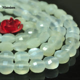Moonstone Faceted Coin Stone 4mm Beads DIY Jewelry Making