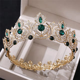 Baroque Queen Noble Bridal Crown Tiaras Woman Crystal Wedding Headwear Tiara