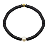 Natural Pearl Silicone Clay Beaded Bracelet for Women