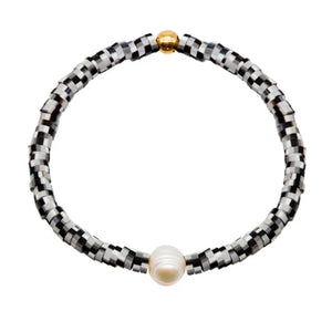 Natural Pearl Silicone Clay Beaded Bracelet for Women
