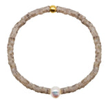 Natural Pearl Silicone Clay Beaded Bracelet for Women