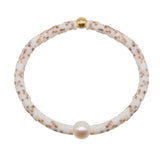 Natural Pearl Silicone Clay Beaded Bracelet for Women