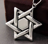 Stainless Steel Jewish Star of David Silver Pendant