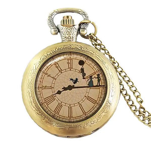 US Movie Time Pocket Watch Necklace Steampunk Jewelry Gift