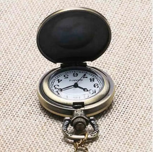 US Movie Time Pocket Watch Necklace Steampunk Jewelry Gift