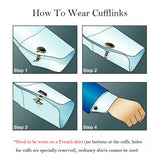 Stainless Steel Cufflinks with Initial Letter for Men's Suit