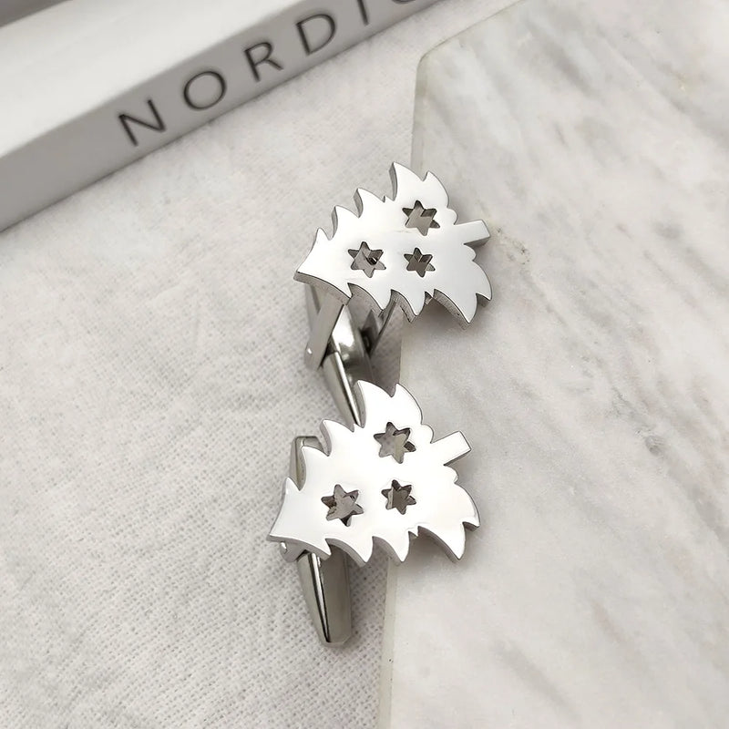 Christmas Tree Stainless Steel Cufflinks for Men