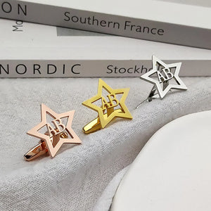 Personalized Pentagram Initials Cufflinks