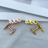 Personalized Number Buttons Cufflinks for Men Wedding