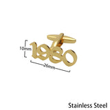 Personalized Number Buttons Cufflinks for Men Wedding
