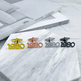 Personalized Number Buttons Cufflinks for Men Wedding