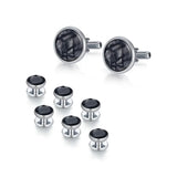 Metal Cufflink Set for Men Gift Business Tie Clip