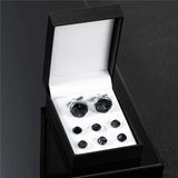 Metal Cufflink Set for Men Gift Business Tie Clip