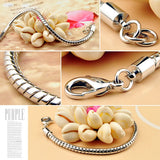 925 Sterling Silver Bracelet 4mm 7-8 inch Snake Chain for Men