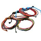Handmade Woven Bracelets Set of 12, Punk Wind Pure Hand Rope Bracelet