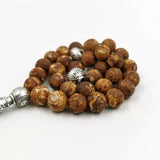Man's Yellow Agate Tasbih Muslim Rosary 33 Beads Pendant Bracelet