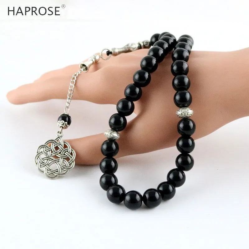 Man's Agates Tasbih Stone Muslim Prayer Beads 33 66 99 Misbaha Beads