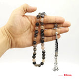 Natural Agate Tasbih Misbaha Bracelet for Men 33 66 99 Beads