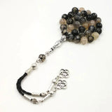 Natural Agate Tasbih Misbaha Bracelet for Men 33 66 99 Beads