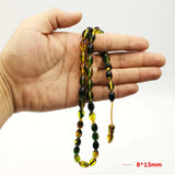 Muslim Resin Tasbih Bracelet with 33 Green Beads for Eid Gift