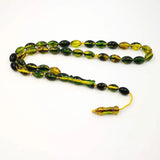Muslim Resin Tasbih Bracelet with 33 Green Beads for Eid Gift