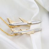 Golden Plating Airplane Tie Clip Business Version High-end Tie Clip