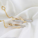 Golden Plating Airplane Tie Clip Business Version High-end Tie Clip