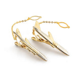 Golden Plating Airplane Tie Clip Business Version High-end Tie Clip