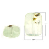 10*14mm Rectangle Natural Grape Stone Prehnite Beads