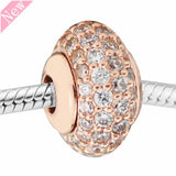 Mandy Pink Stone Inlaid DIY Rose Beads for Jewelry Making