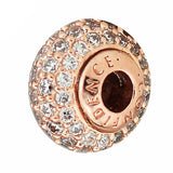 Mandy Pink Stone Inlaid DIY Rose Beads for Jewelry Making