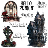 Mangocraft Gothic Castle Skull Grave Halloween Cutting Dies Stamp