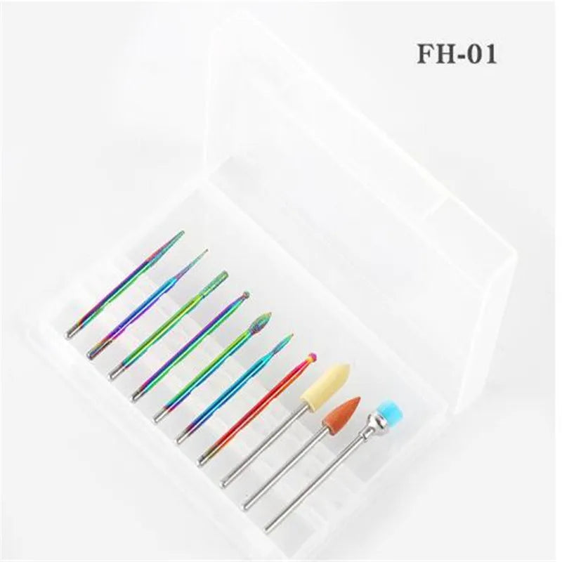 Tungsten Steel Alloy Magic Grinding Head Set for Manicure