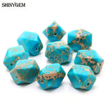Green Sea Sediment Stone Beads 10pcs