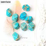 Green Sea Sediment Stone Beads 10pcs