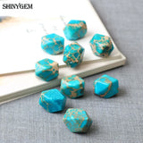 Green Sea Sediment Stone Beads 10pcs